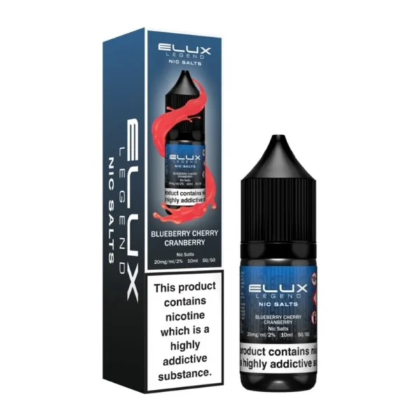 Blueberry Cherry Cranberry Elux Legend 10ml Nic Salts Eliquid