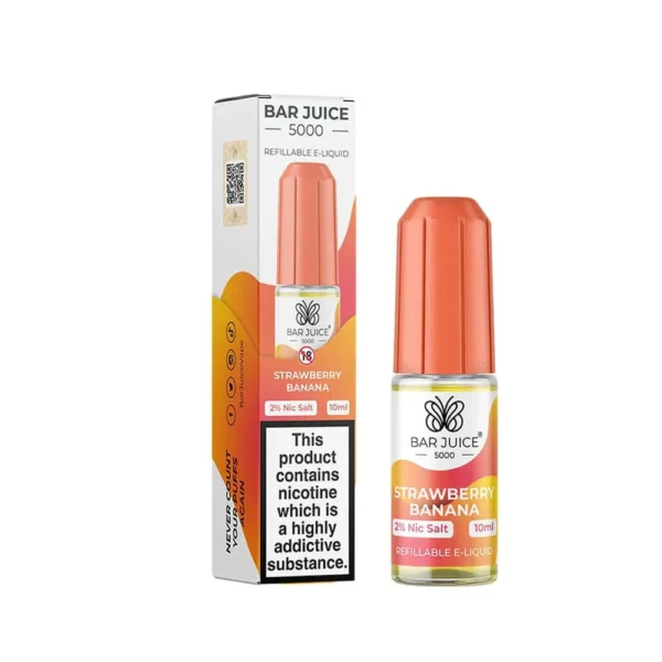 Strawberry Banana Bar Juice 5000 10ml Nic Salts Eliquid