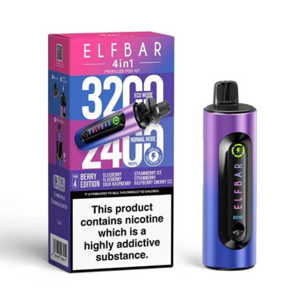 Berry Edition Elf Bar 4 in 1 3200 Puffs Disposable Vape