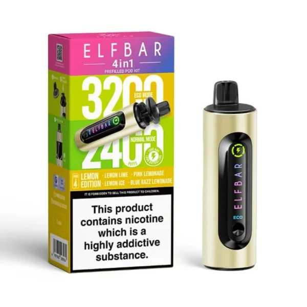 Lemon Edition Elf Bar 4 in 1 3200 Puffs Disposable Vape