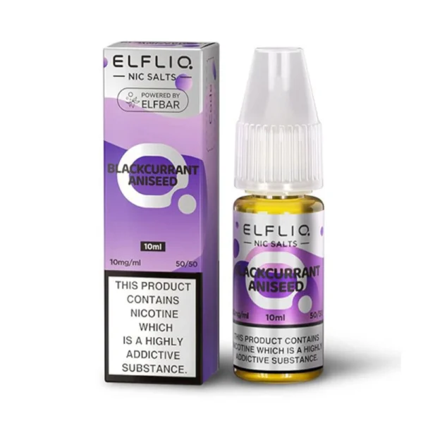 Blackcurrant Aniseed ELFLIQ 10ml Nic Salts Eliquid