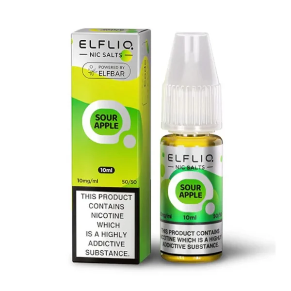 Sour Apple ELFLIQ 10ml Nic Salts Eliquid