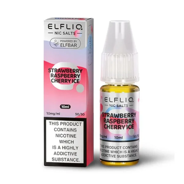 Strawberry Raspberry Cherry Ice ELFLIQ 10ml Nic Salts Eliquid