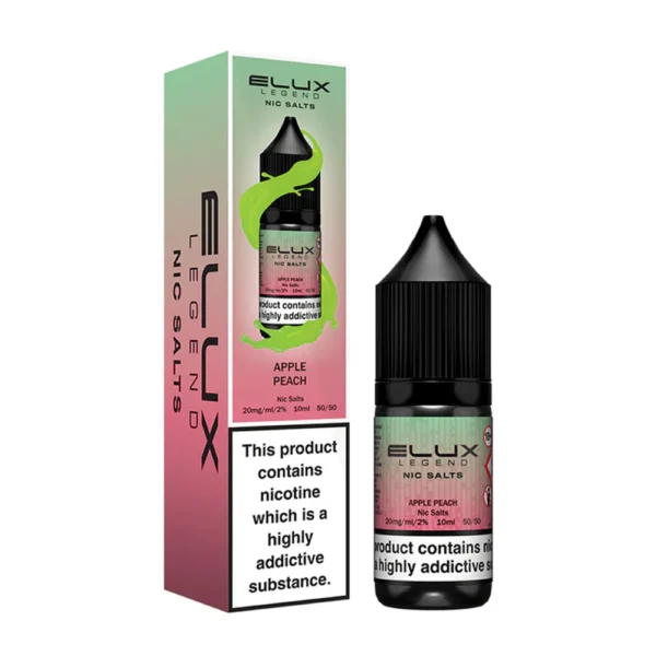 Apple Peach Elux Legend 10ml Nic Salts Eliquid