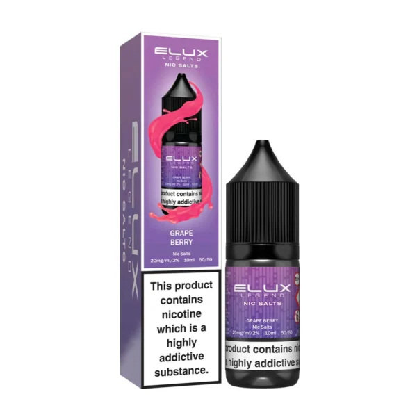 Grape Berry Elux Legend 10ml Nic Salts Eliquid