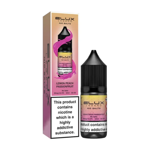 Lemon Peach Passion Fruit Elux Legend 10ml Nic Salts Eliquid