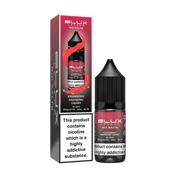 Strawberry Raspberry Cherry Elux Legend 10ml Nic Salts Eliquid