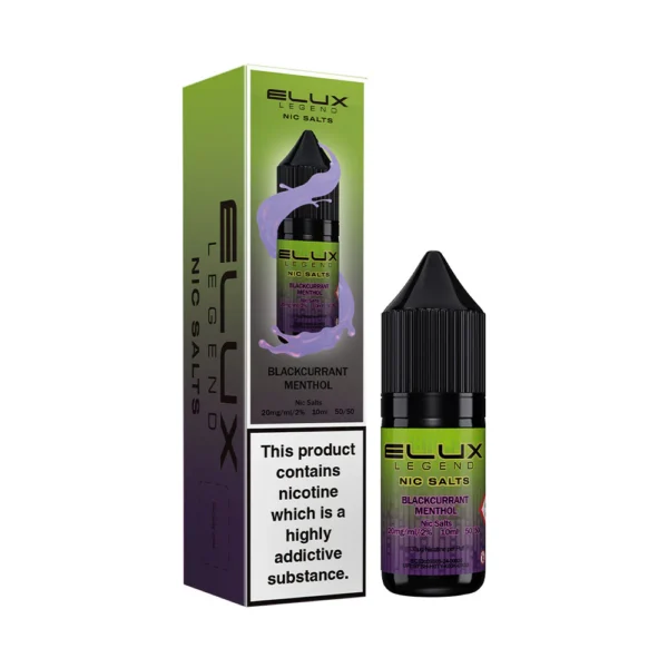 Blackcurrant Menthol Elux Legend 10ml Nic Salts Eliquid