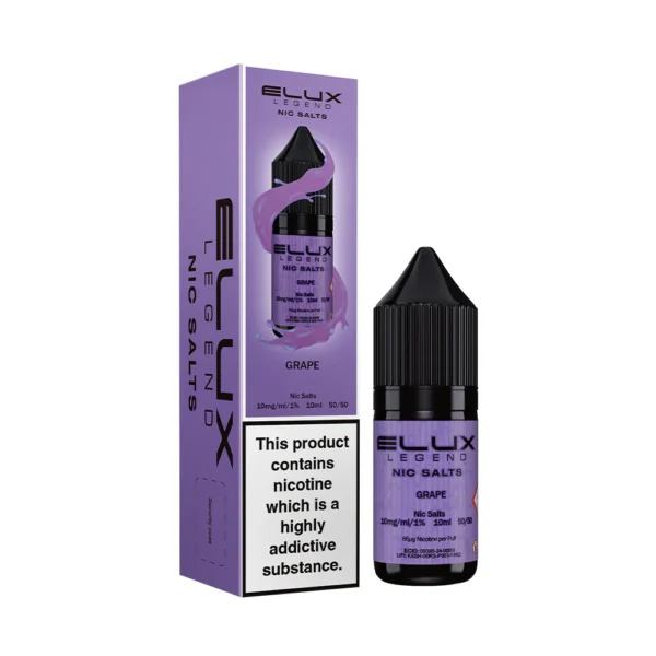 Grape Elux Legend 10ml Nic Salts Eliquid