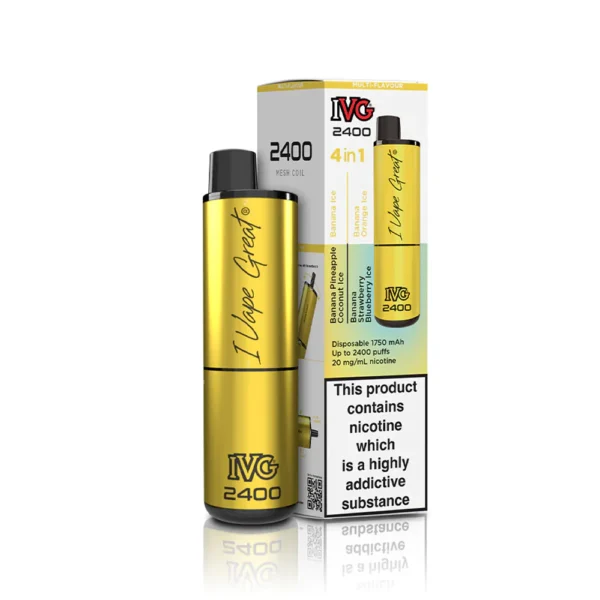 4 in 1 Banana Edition IVG 2400 Disposable Vape