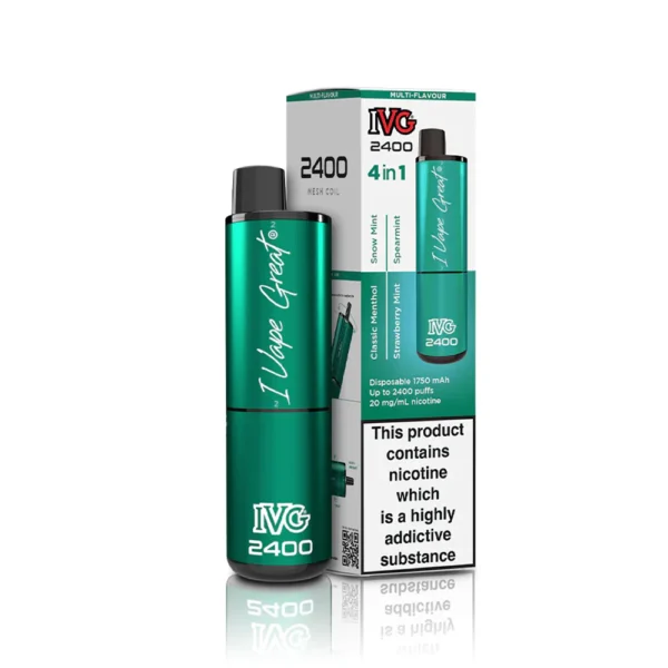 4 in 1 Mint Edition IVG 2400 Disposable Vape