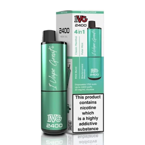 4 in 1 Menthol Edition IVG 2400 Disposable Vape