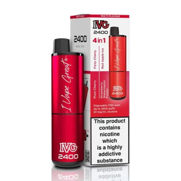 4 in 1 Red Edition IVG 2400 Disposable Vape