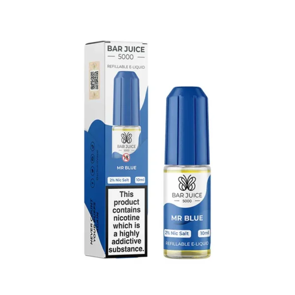 Mr Blue Bar Juice 5000 10ml Nic Salts Eliquid