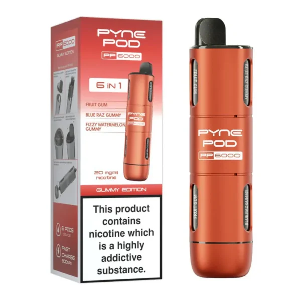 Gummy Edition PYNE POD 6 in 1 6000 Puffs Disposable Vape