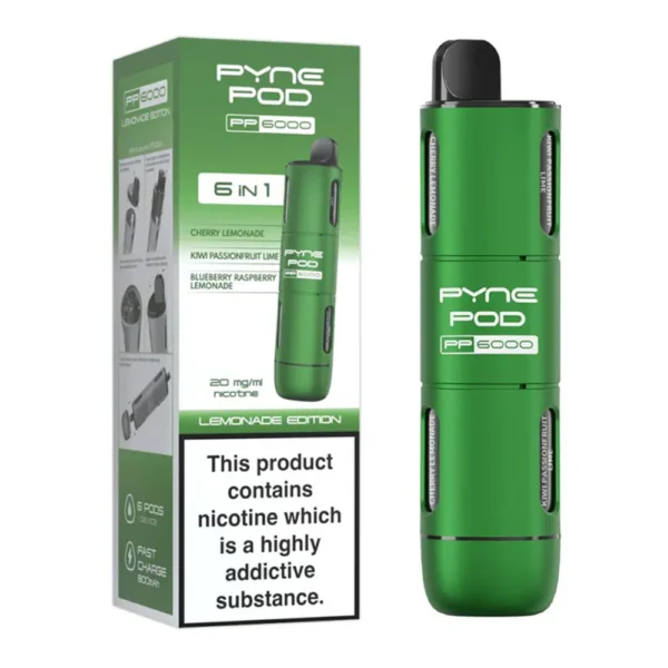 Lemonade Edition PYNE POD 6 in 1 6000 Puffs Disposable Vape