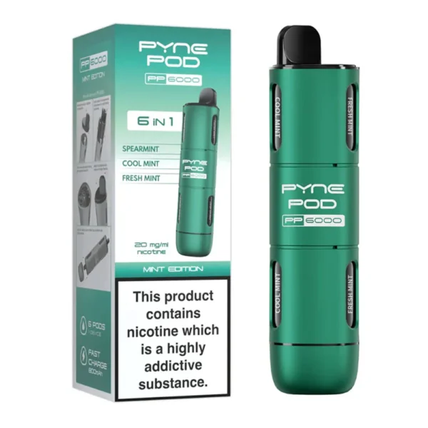 Mint Edition PYNE POD 6 in 1 6000 Puffs Disposable Vape