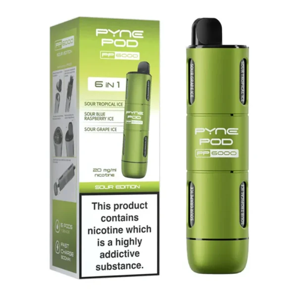 Sour Edition PYNE POD 6 in 1 6000 Puffs Disposable Vape