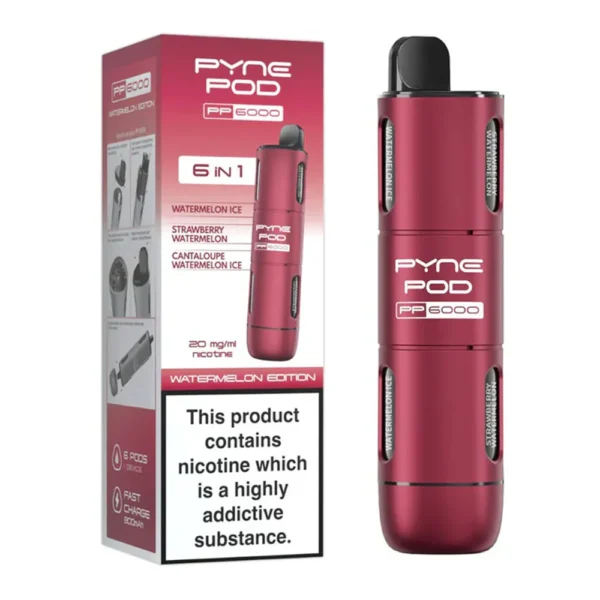 Watermelon Edition PYNE POD 6 in 1 6000 Puffs Disposable Vape