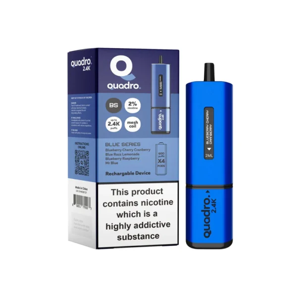 Blue Series Quadro 4 in 1 2400 Puffs Disposable Vape