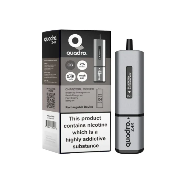 Charcoal Series Quadro 4 in 1 2400 Puffs Disposable Vape