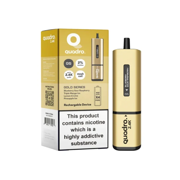 Gold Series Quadro 4 in 1 2400 Puffs Disposable Vape