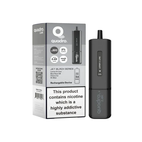 Jet Black Series Quadro 4 in 1 2400 Puffs Disposable Vape