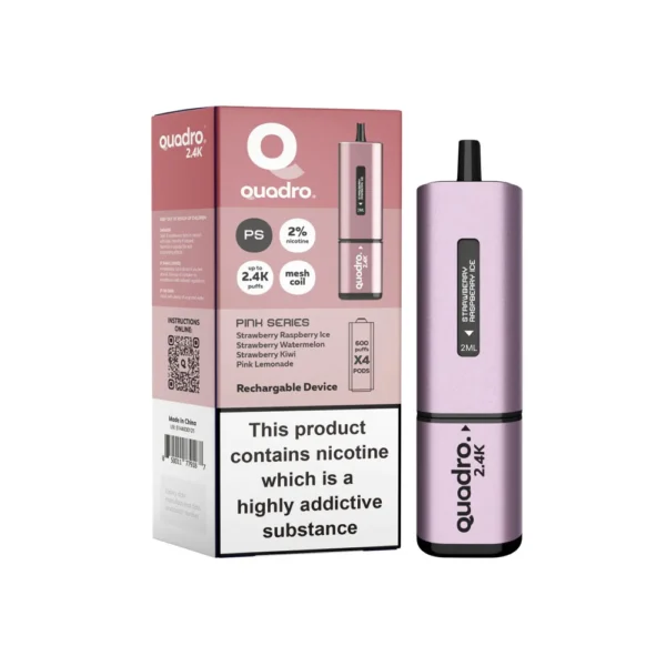 Pink Series Quadro 4 in 1 2400 Puffs Disposable Vape