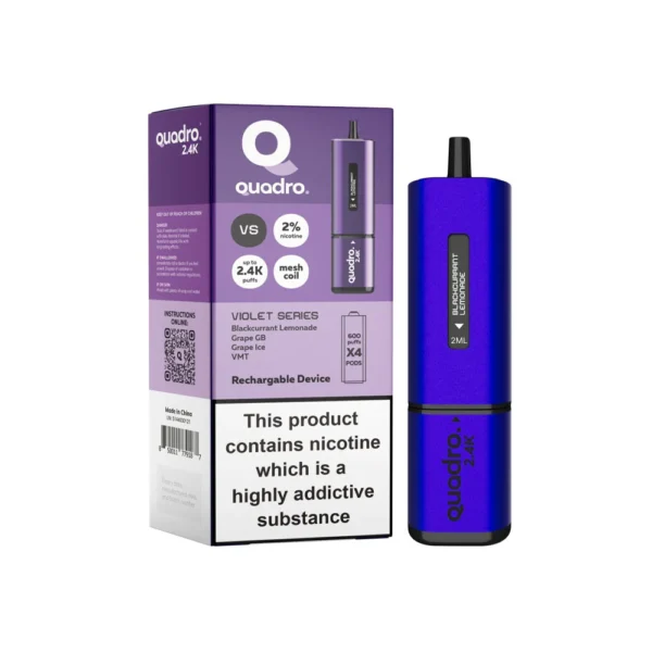 Violet Series Quadro 4 in 1 2400 Puffs Disposable Vape