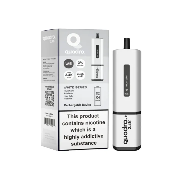 White Series Quadro 4 in 1 2400 Puffs Disposable Vape