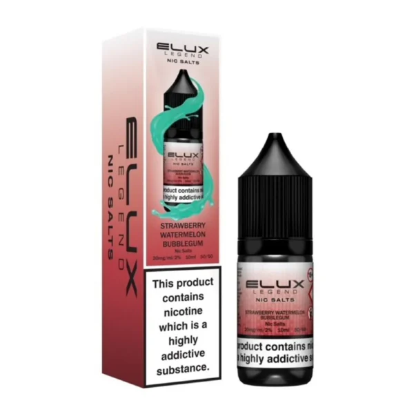 Strawberry Watermelon Bubblegum Elux Legend 10ml Nic Salts Eliquid