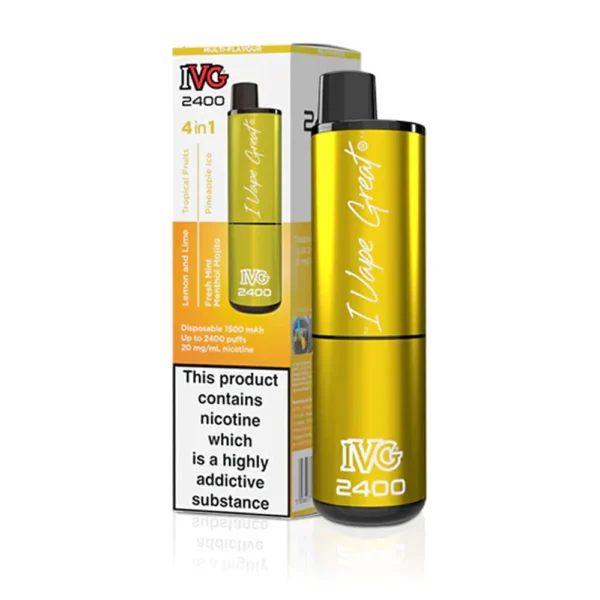 4 in 1 Yellow Edition IVG 2400 Disposable Vape